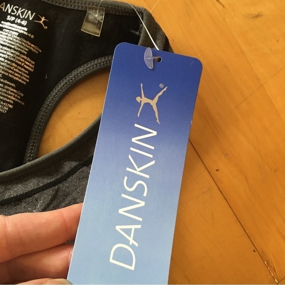 Danskin Seamless Racerback Sports Bra, Gray, Black, Size S - Picture 6 of 9